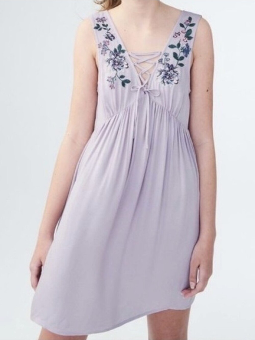 NWT Aeropostale lilac/lavender embroidered dress, Sz XS